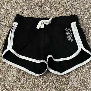 Justice active, black exercise shorts, size 6